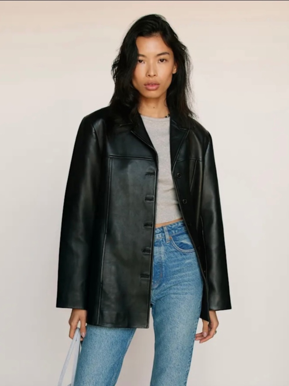 NWT Reformation Veda Sutton Leather Jacket
